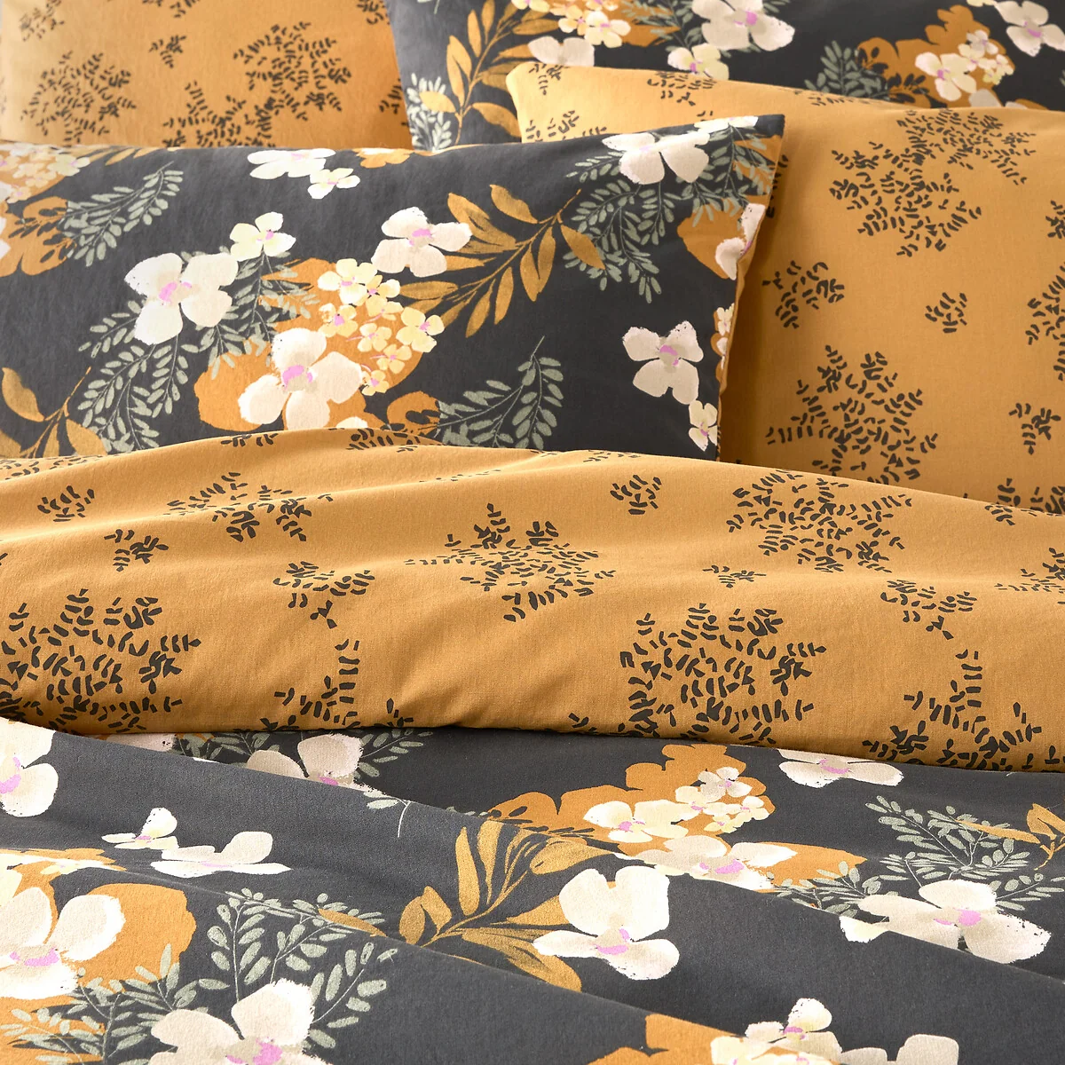 Shabby Vintage Floral 100% Washed Cotton Pillowcase – image 5