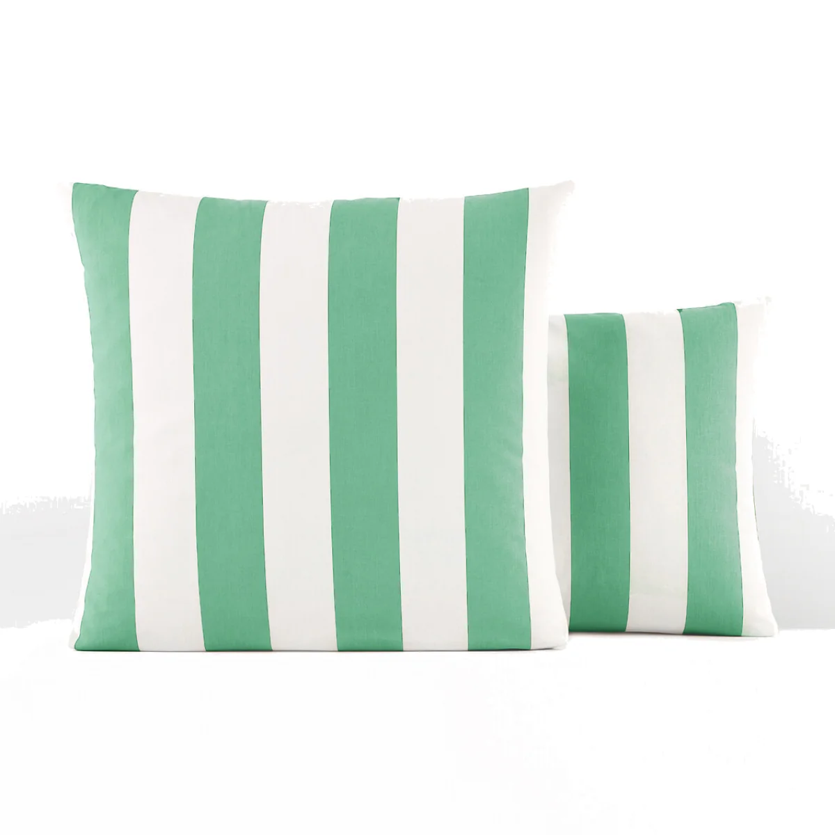Hendaye Green Striped 100% Cotton Pillowcase – image 1