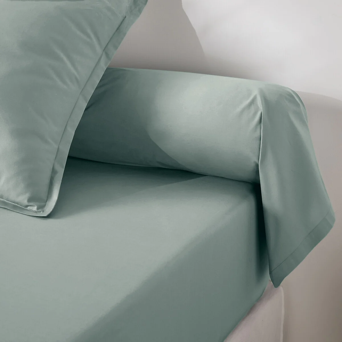 Best Quality Plain 100% Cotton Percale 200 Thread Count Bolster Pillowcase – image 2