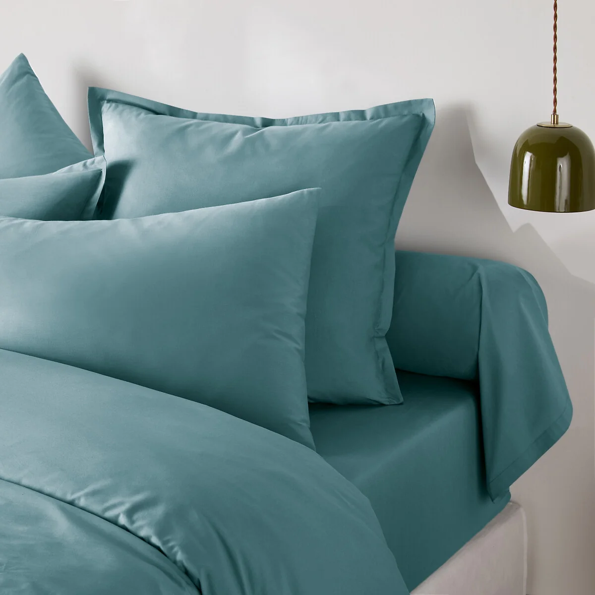 Best Quality Plain 100% Cotton Percale 200 Thread Count Bolster Pillowcase – image 4