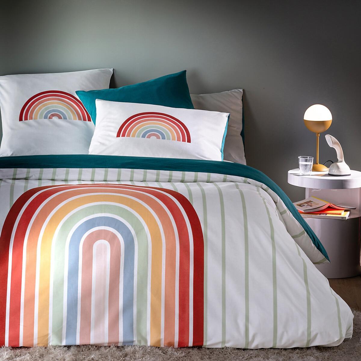 Alvara Pillowcase in Rainbow Print Cotton – image 4