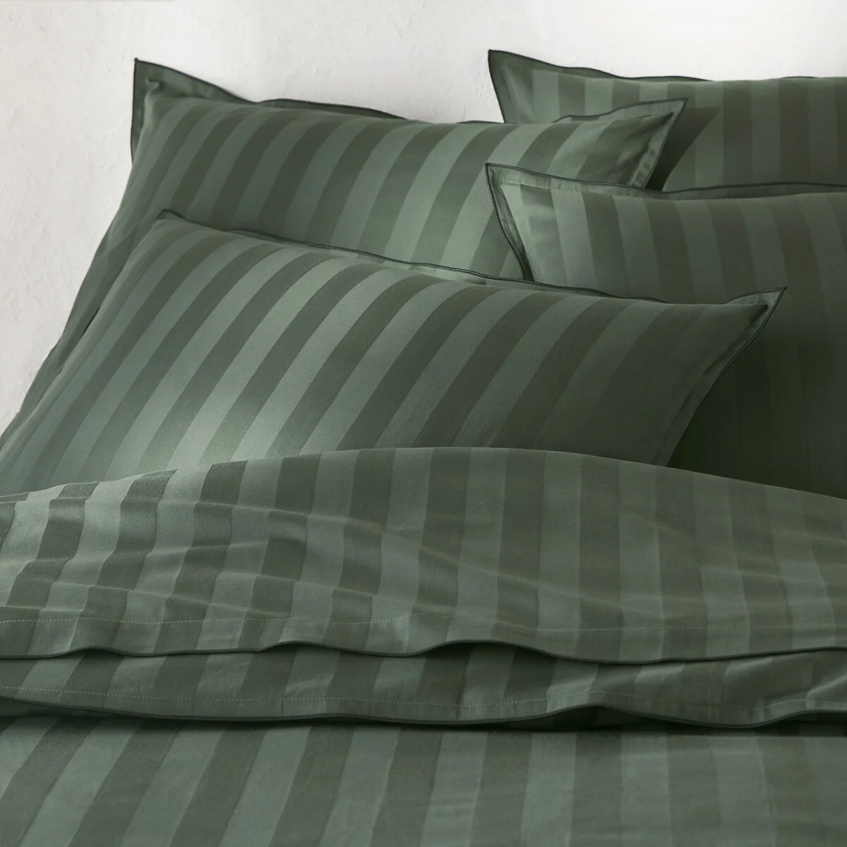Victor Striped 100% Washed Cotton Satin 300 Thread Count Pillowcase – image 5