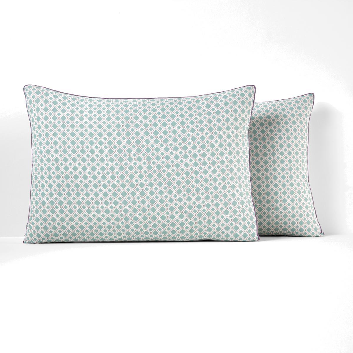 MASHITA Graphic-Print Cotton Pillowcase – image 1