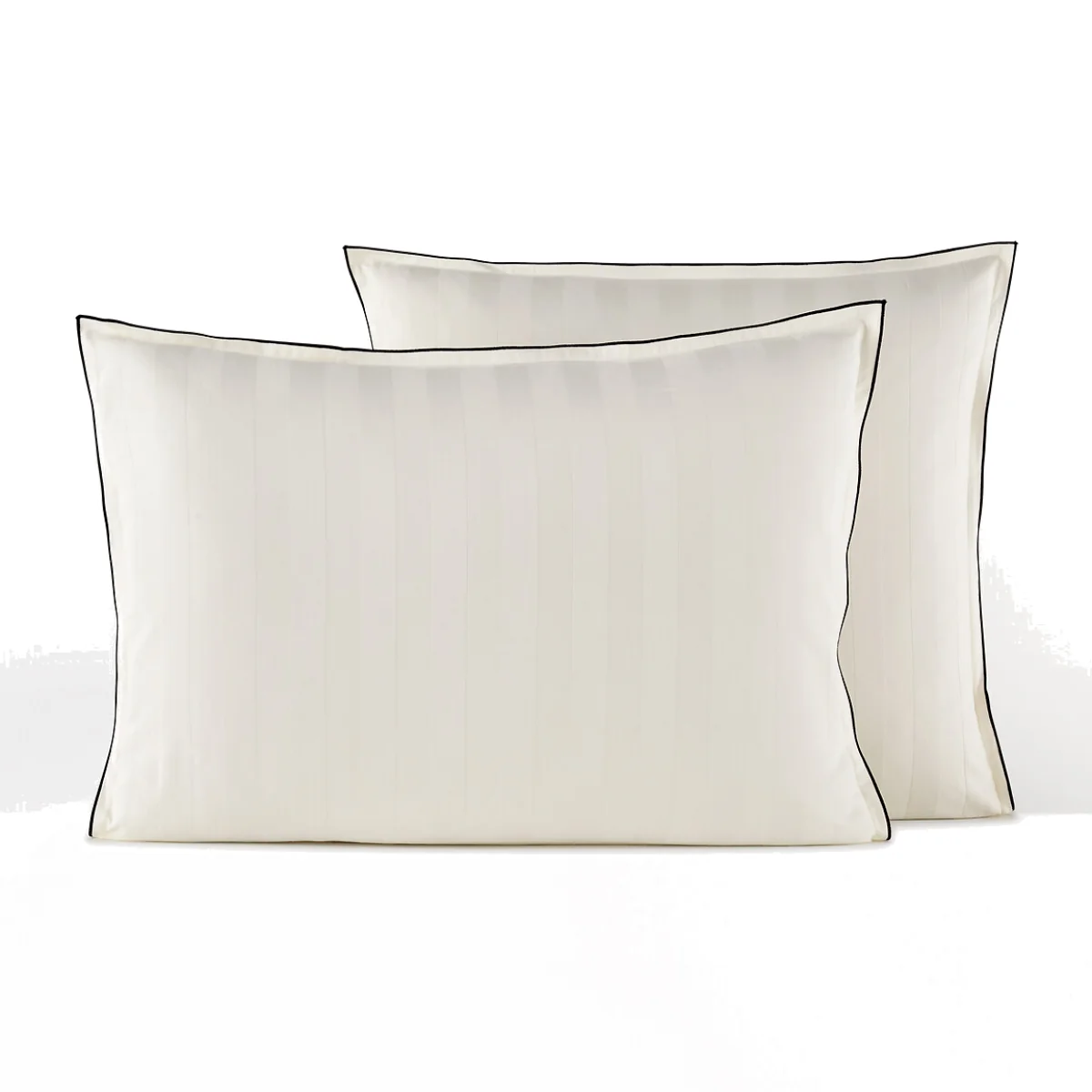 Victor Striped 100% Washed Cotton Satin 300 Thread Count Pillowcase – image 1