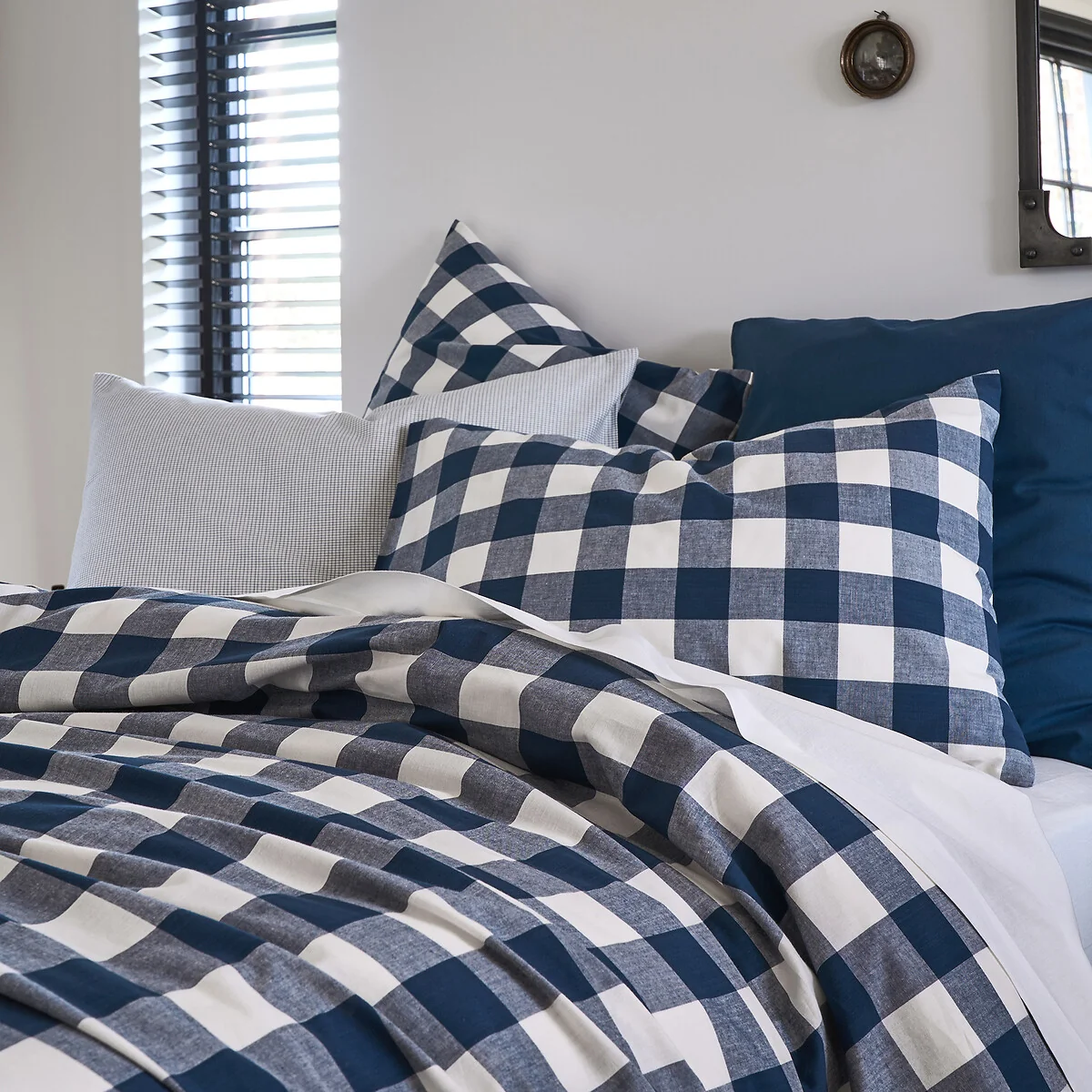 Aveiro Checked Gingham 100% Cotton Pillowcase – image 3