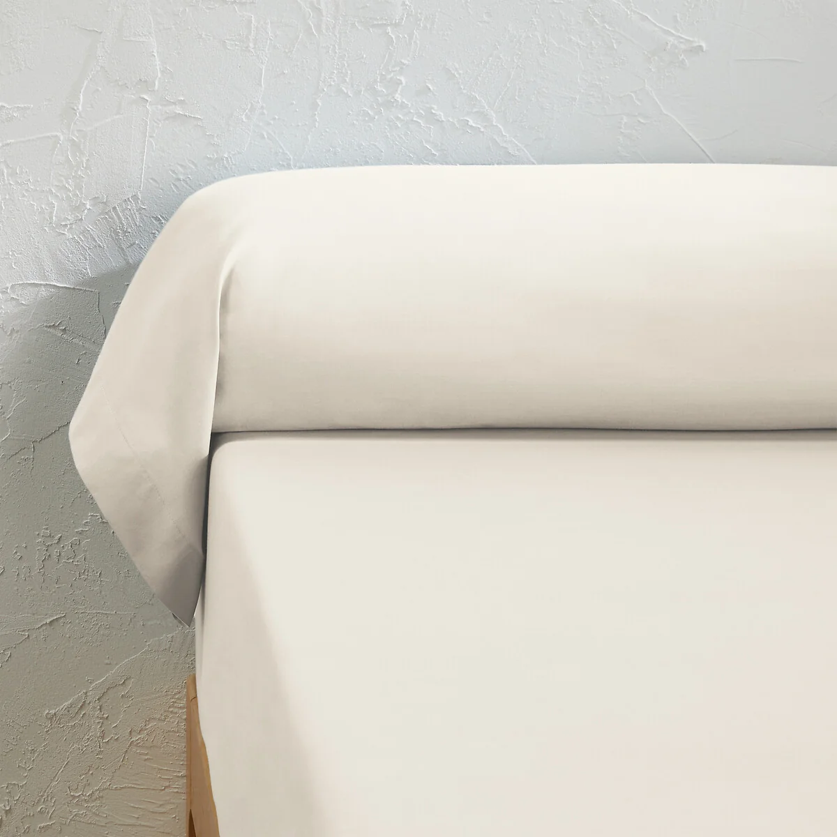 Plain 100% Organic Cotton Percale 200 Thread Count Bolster Pillowcase – image 2