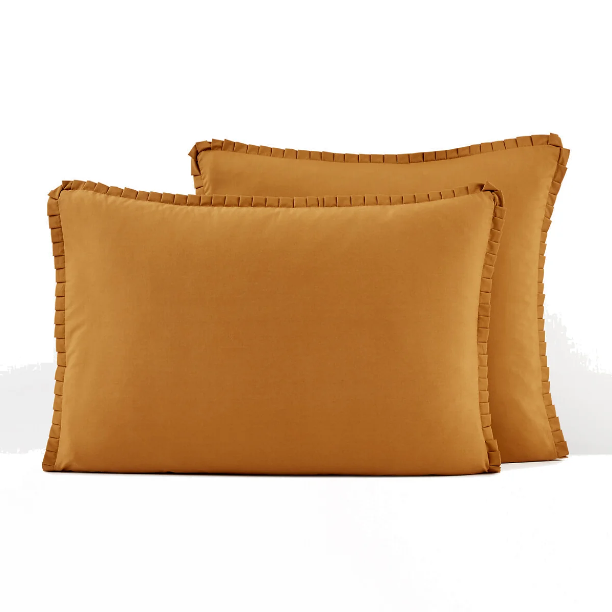 Ruffle Trim 100% Cotton Percale 200 Thread Count Pillowcase – image 1