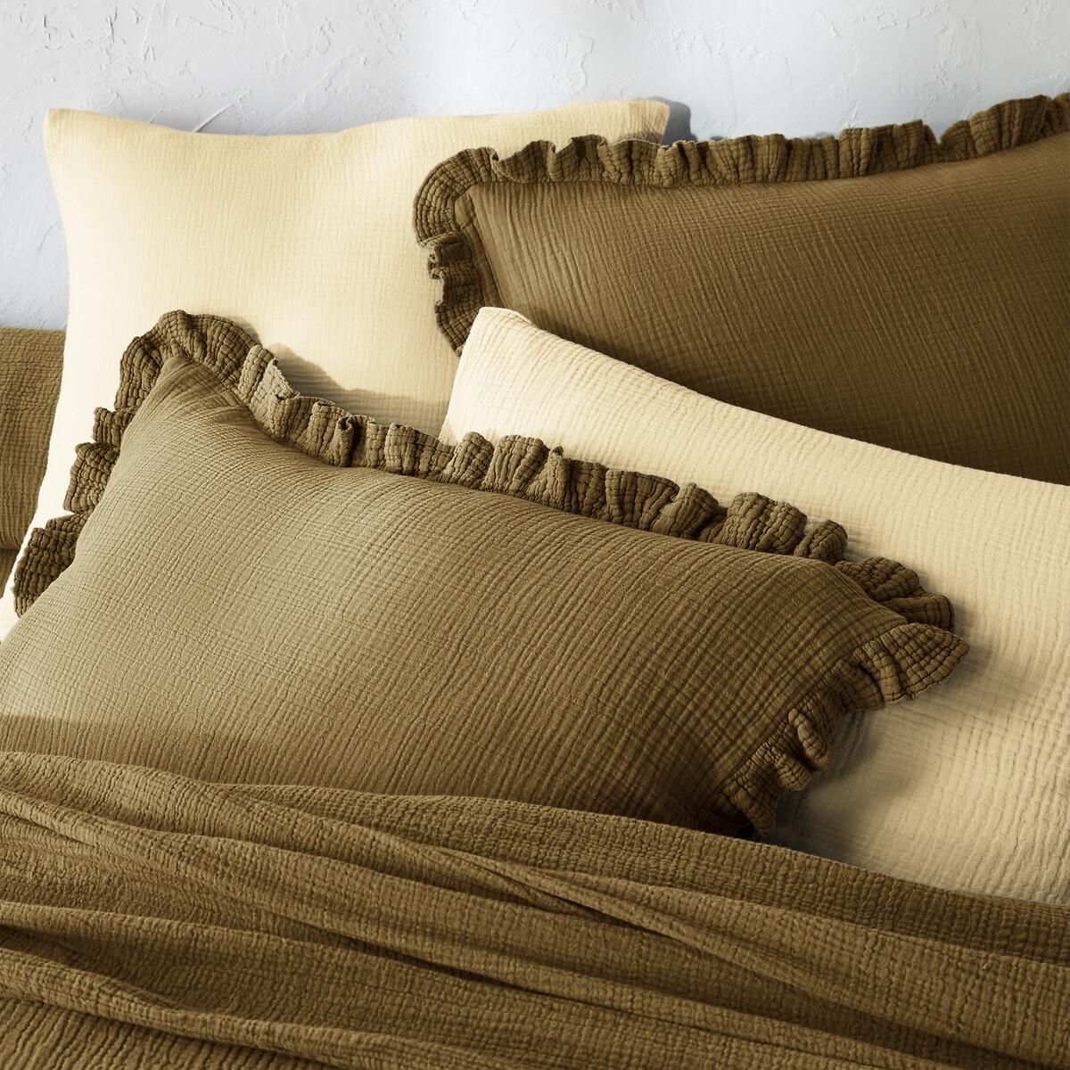 Kumla Plain Cotton Muslin Pillowcase – image 3