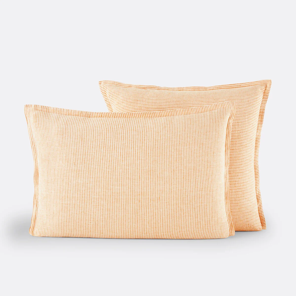 Limona Yellow Striped 100% Washed Linen Pillowcase – image 2