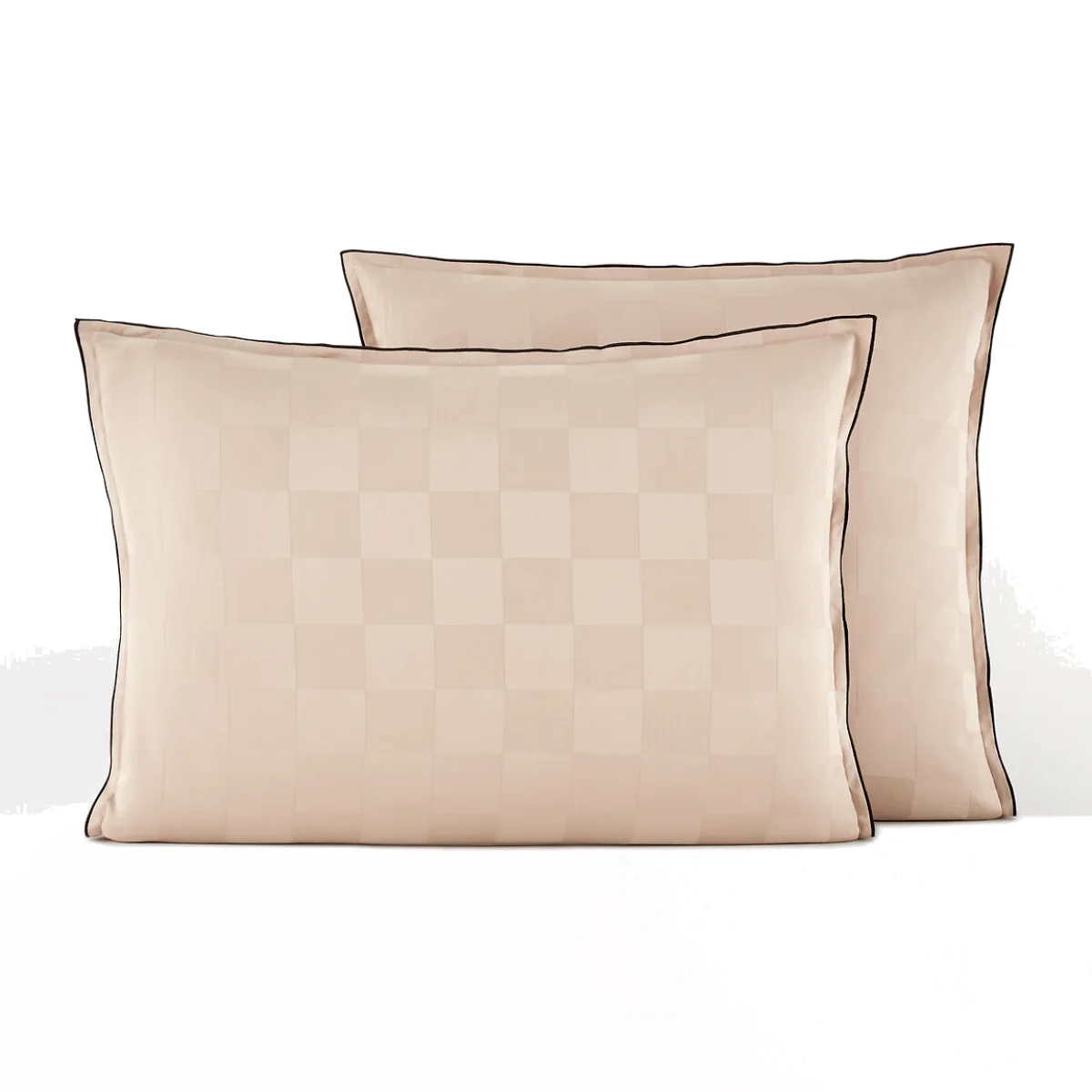 Victor Checkerboard 100% Washed Cotton Satin 300 Thread Count Pillowcase – image 1