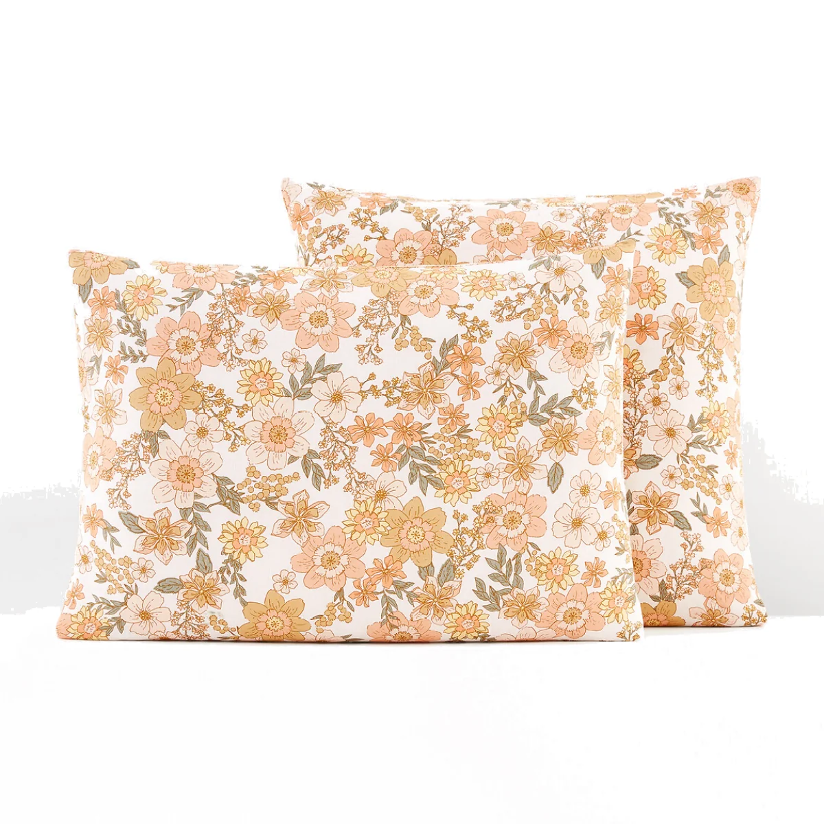 Rosemary Floral Cotton and Washed Linen Pillowcase – image 1