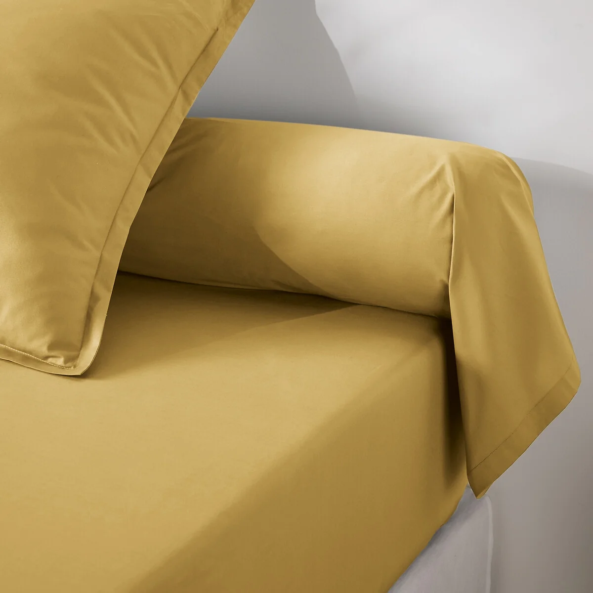 Best Quality Plain 100% Cotton Percale 200 Thread Count Bolster Pillowcase – image 2