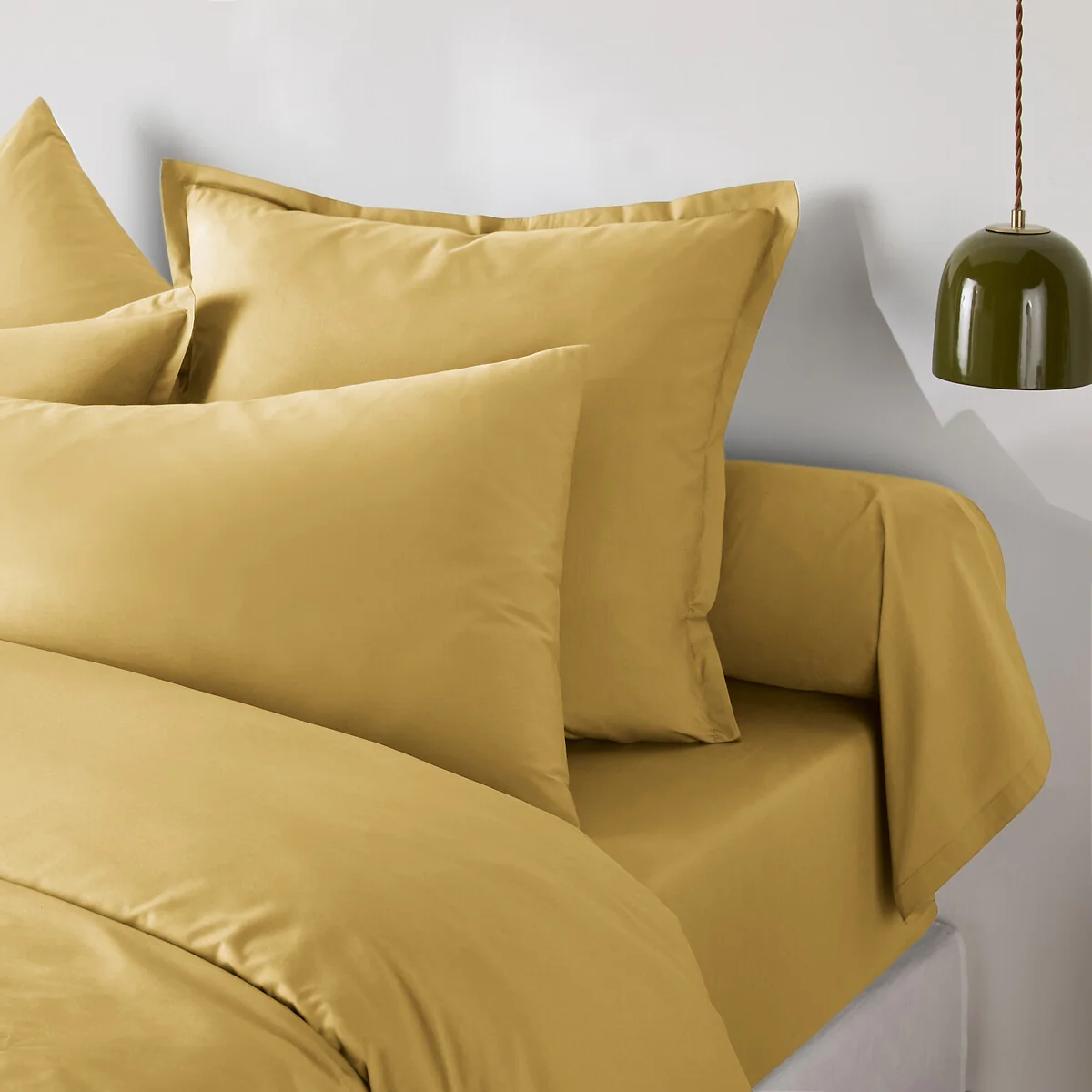Best Quality Plain 100% Cotton Percale 200 Thread Count Bolster Pillowcase – image 3