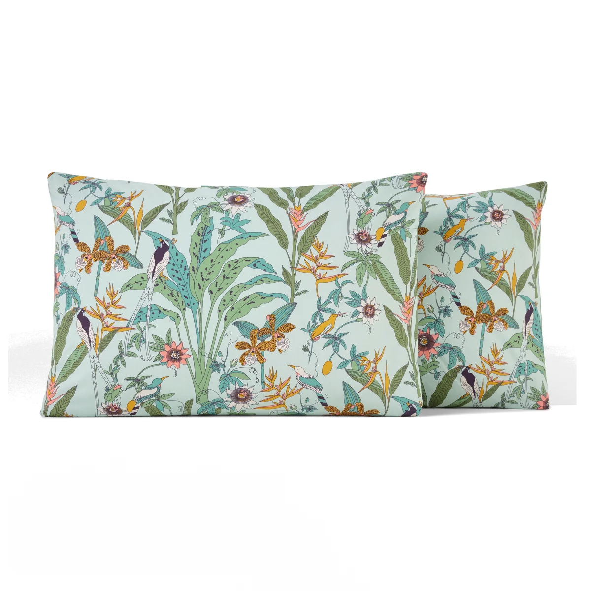 Eden Flower Exotic Floral 100% Cotton Percale 200 Thread Count Pillowcase – image 1