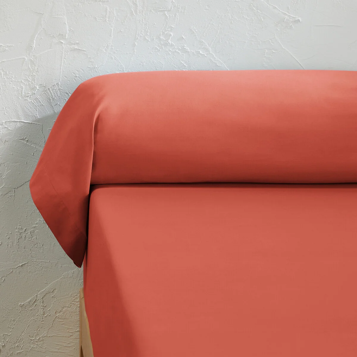 Scenario Plain 100% Organic Cotton Percale 200 Thread Count Bolster Pillowcase – image 1