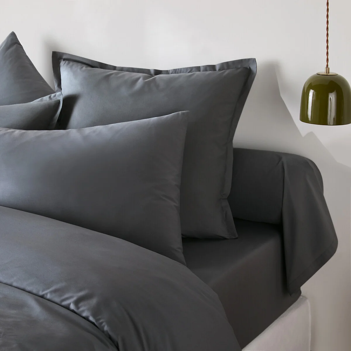 Best Quality Plain 100% Cotton Percale 200 Thread Count Bolster Pillowcase – image 4