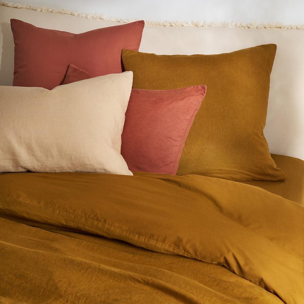 Annaba Two-Sided Washed Linen and Cotton Pillowcase – image 2