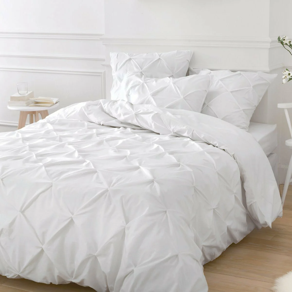 Blanche Ruched Polycotton Pillowcase – image 3