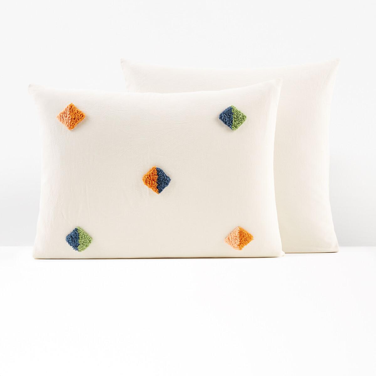 Mentilla Tufted Diamond 100% Cotton Pillowcase – image 2