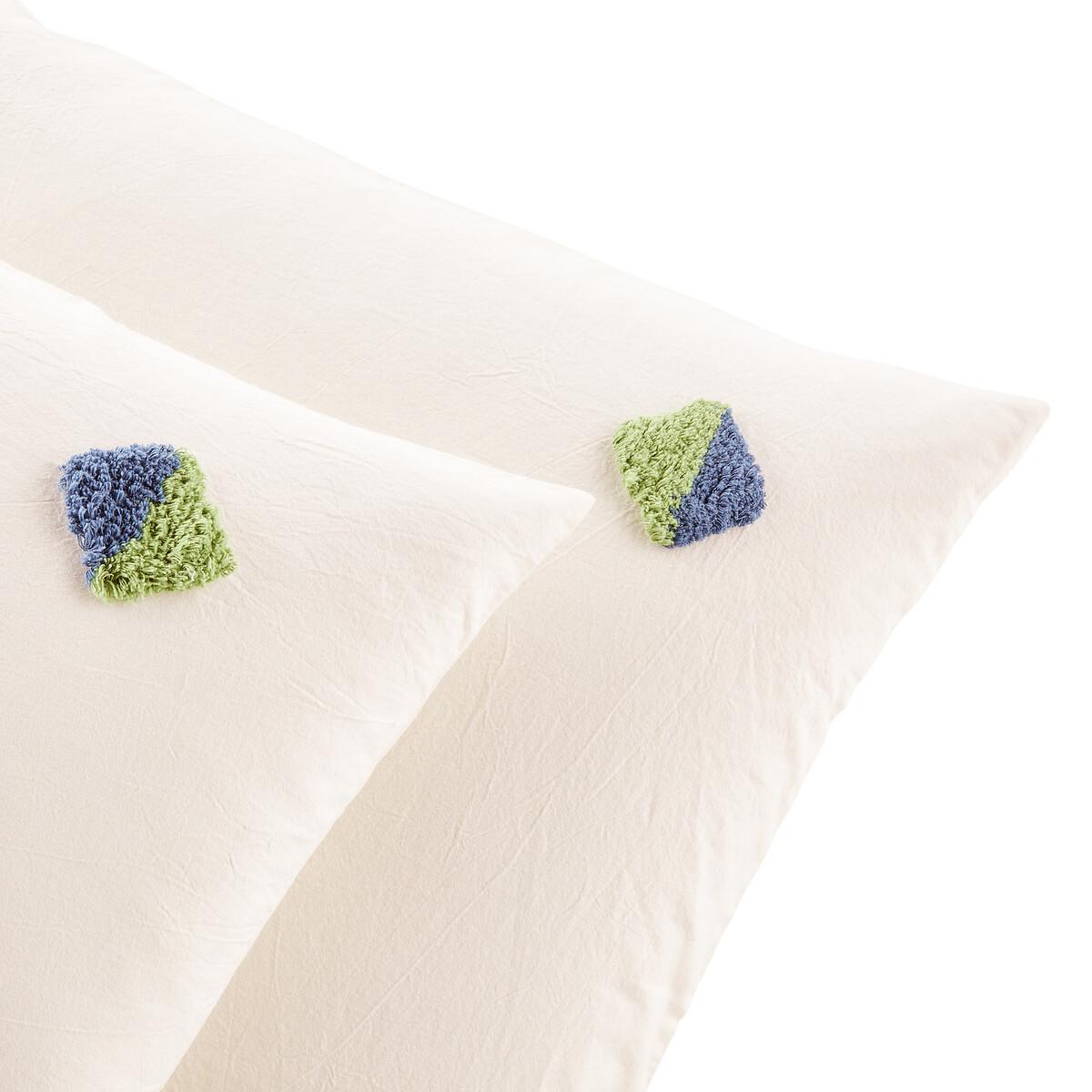 Mentilla Tufted Diamond 100% Cotton Pillowcase – image 4