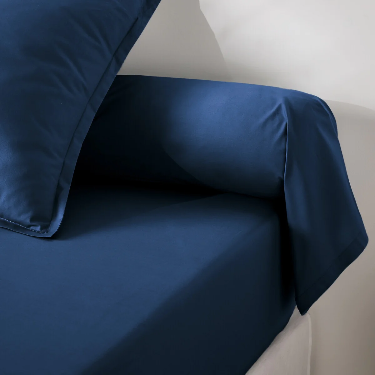 Best Quality Plain 100% Cotton Percale 200 Thread Count Bolster Pillowcase – image 2