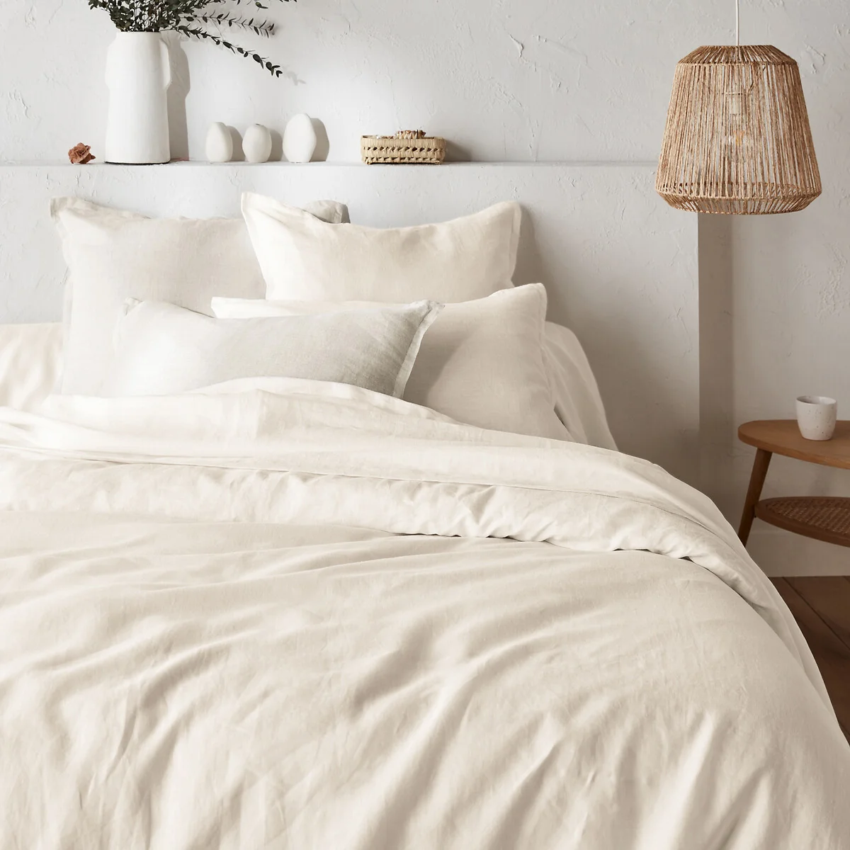 Linot Plain 100% Washed Linen Pillowcase – image 4