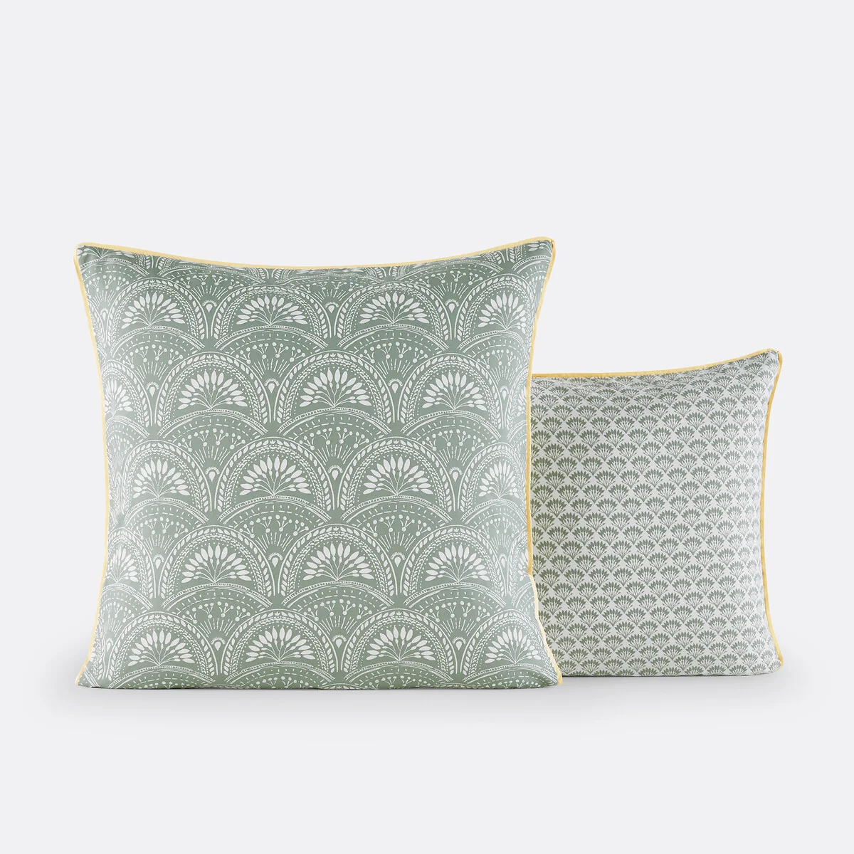 Jaipur Green Fan 100% Washed Cotton Pillowcase – image 2
