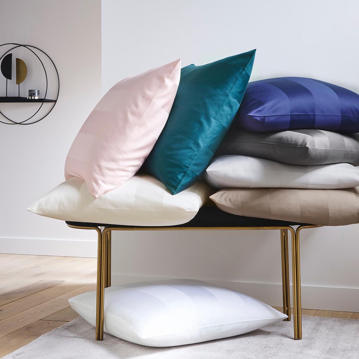 Striped Cotton Bolster Pillowcase – image 3