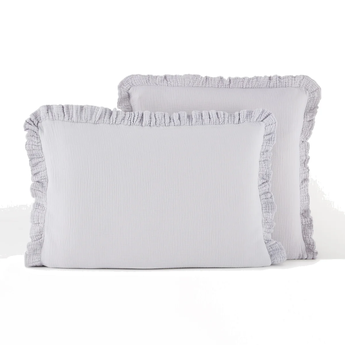 Kumla Plain Ruffle 100% Cotton Muslin Pillowcase – image 1