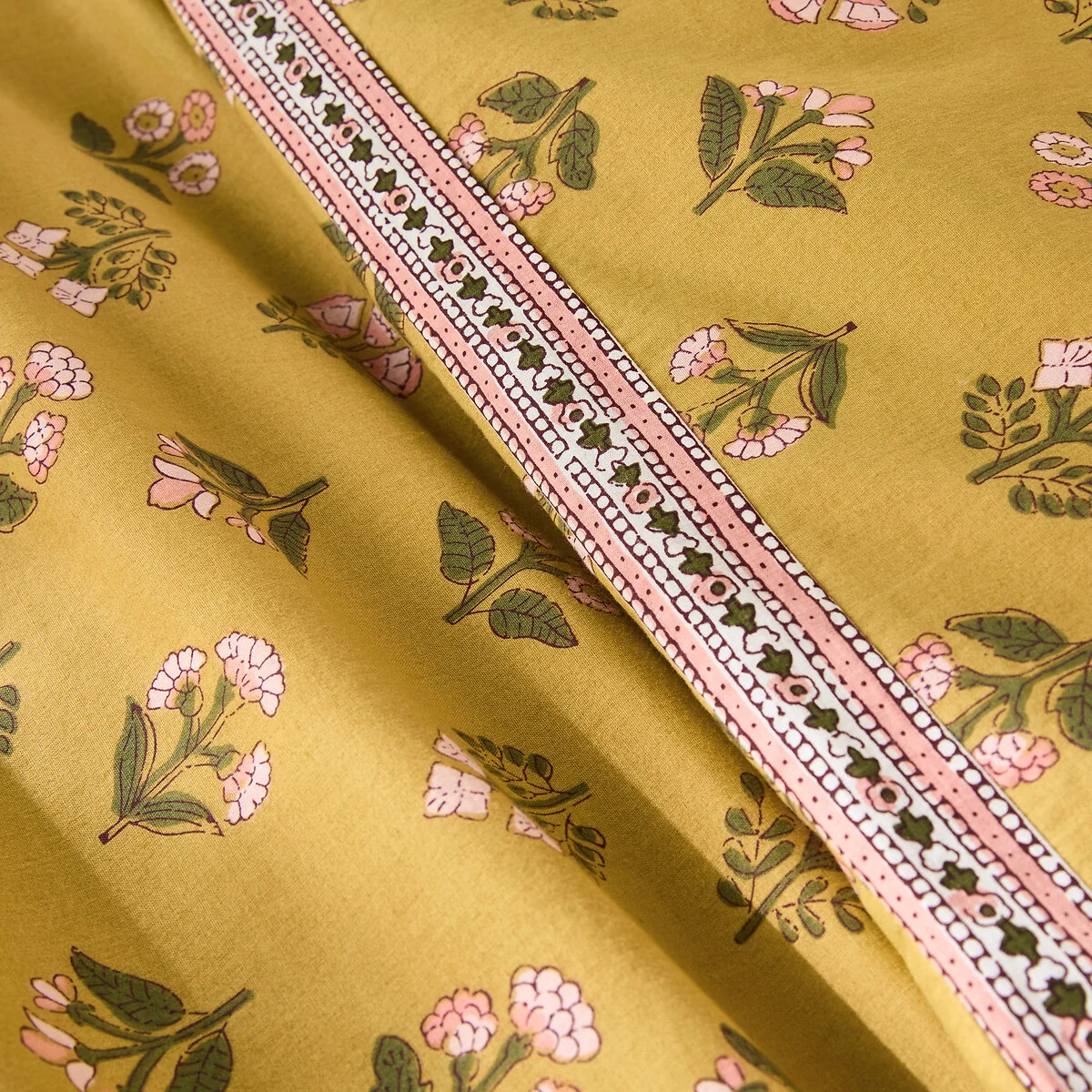 Vandi Ocre Floral Print Washed Cotton Pillowcase – image 5