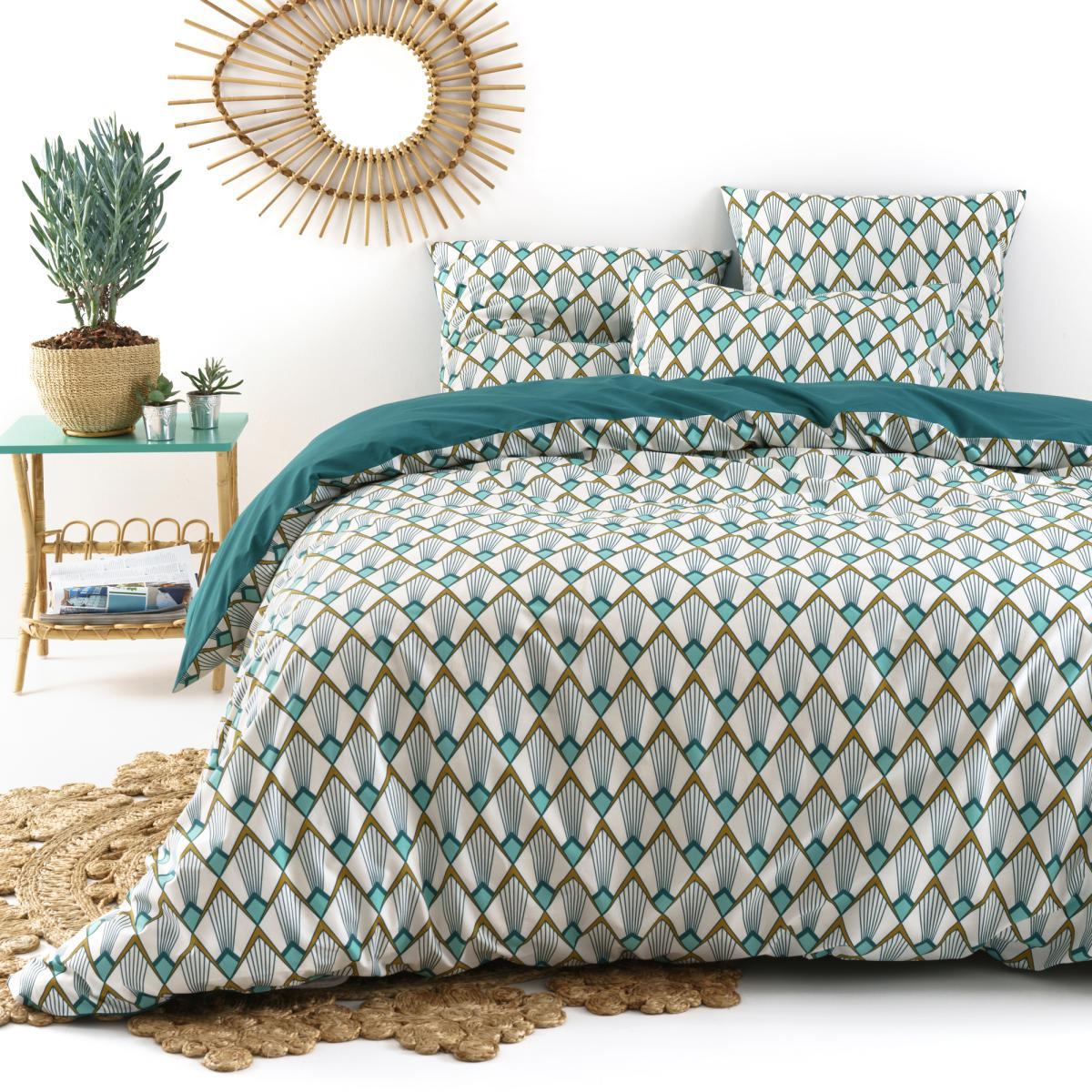 Elisa Art Deco Cotton Percale Pillowcase – image 4