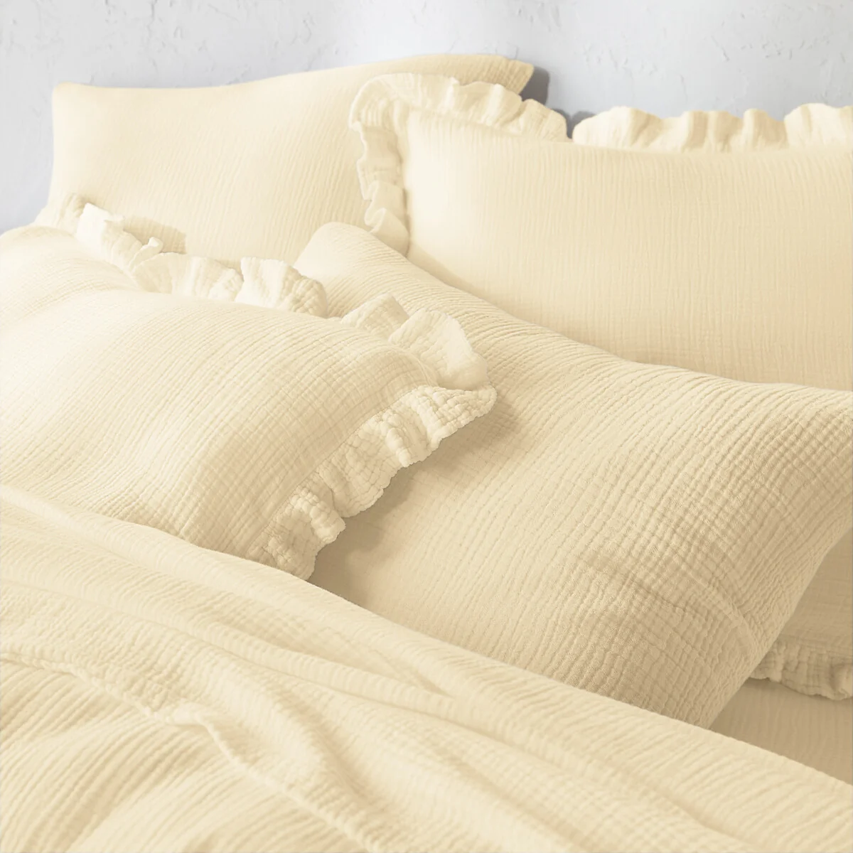 Kumla Plain 100% Cotton Muslin Pillowcase – image 4