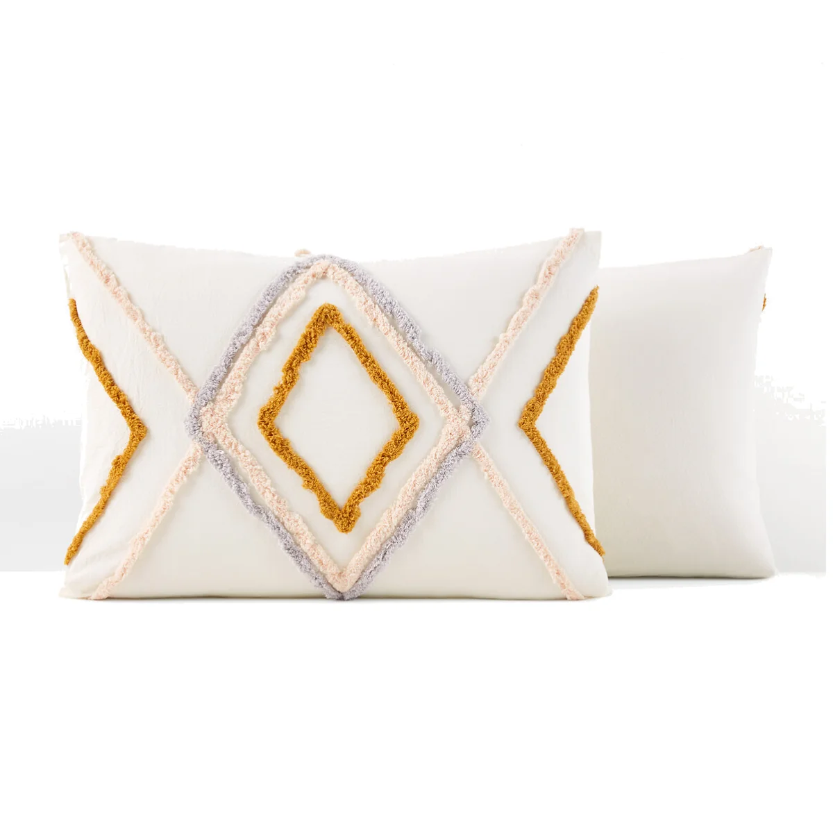 Cotama Geometric Tufted 100% Cotton Pillowcase – image 1