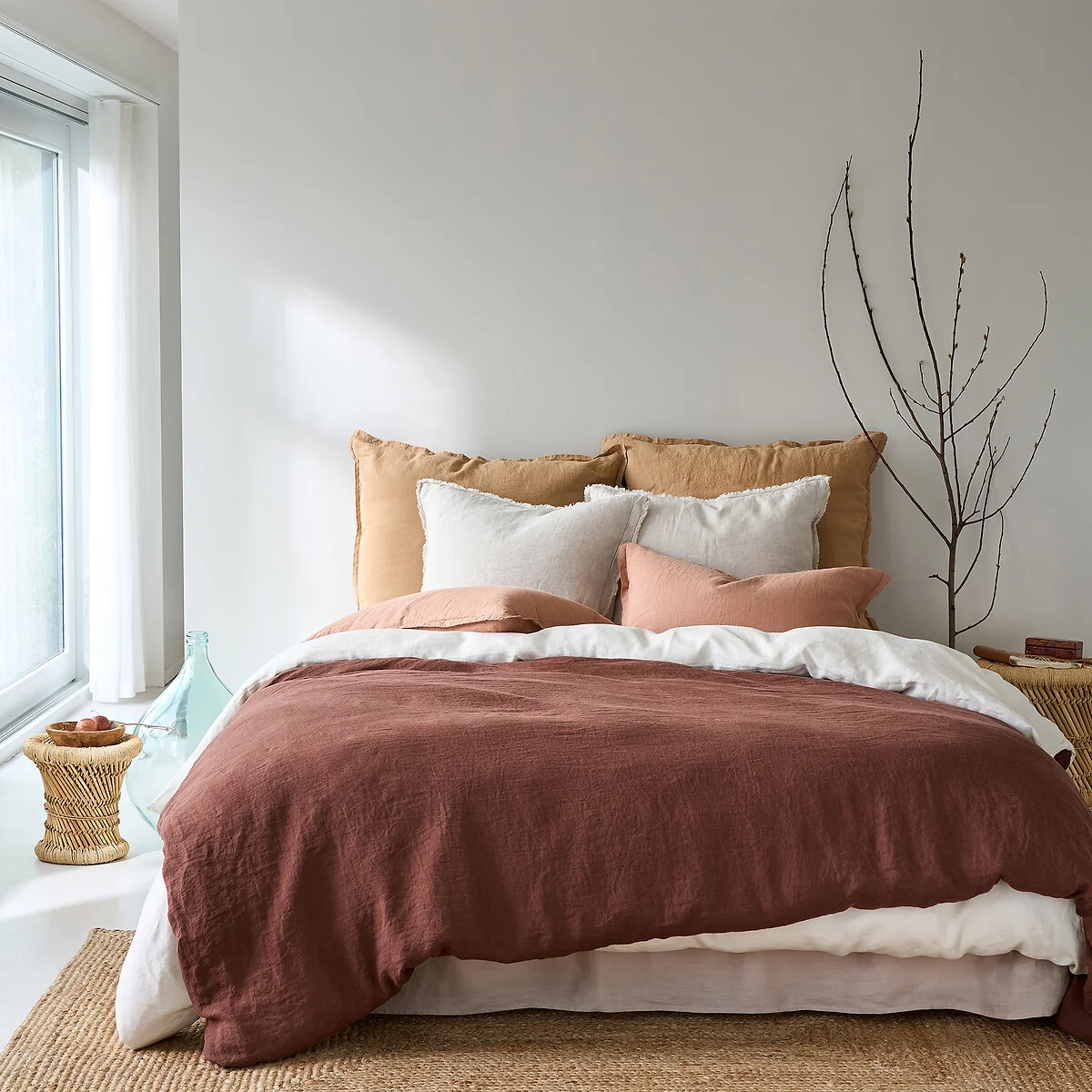 Linot Fringed 100% Washed Linen Pillowcase – image 3