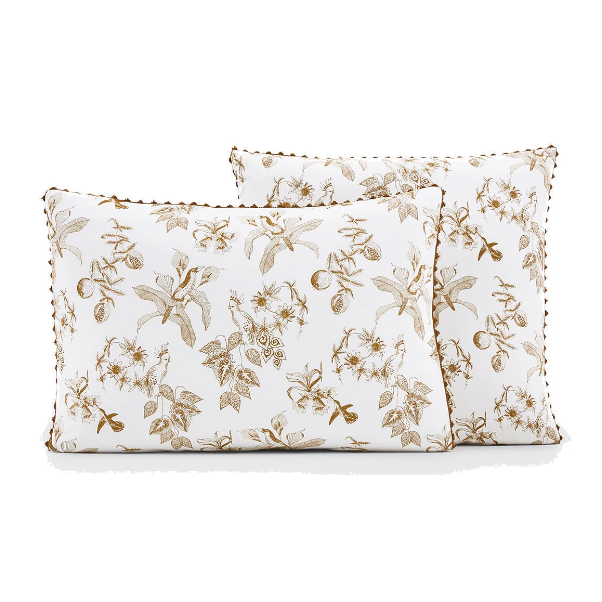 Granadille Monochrome Floral Crochet 100% Washed Cotton Pillowcase – image 1