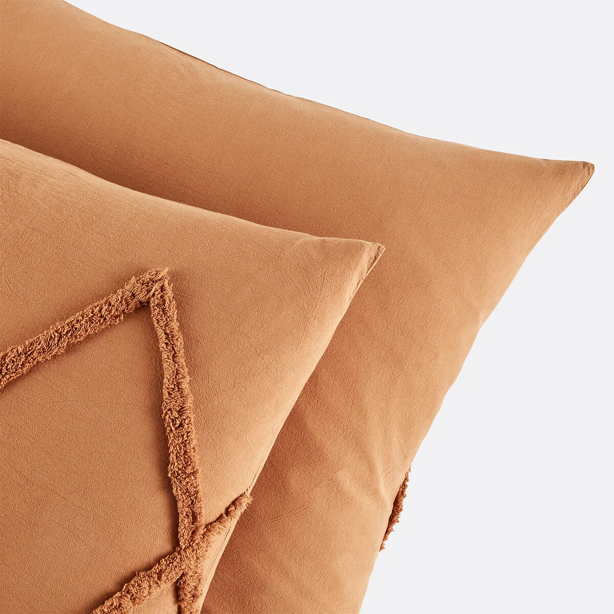 Assa Caramel Tufted Cotton Pillowcase – image 6