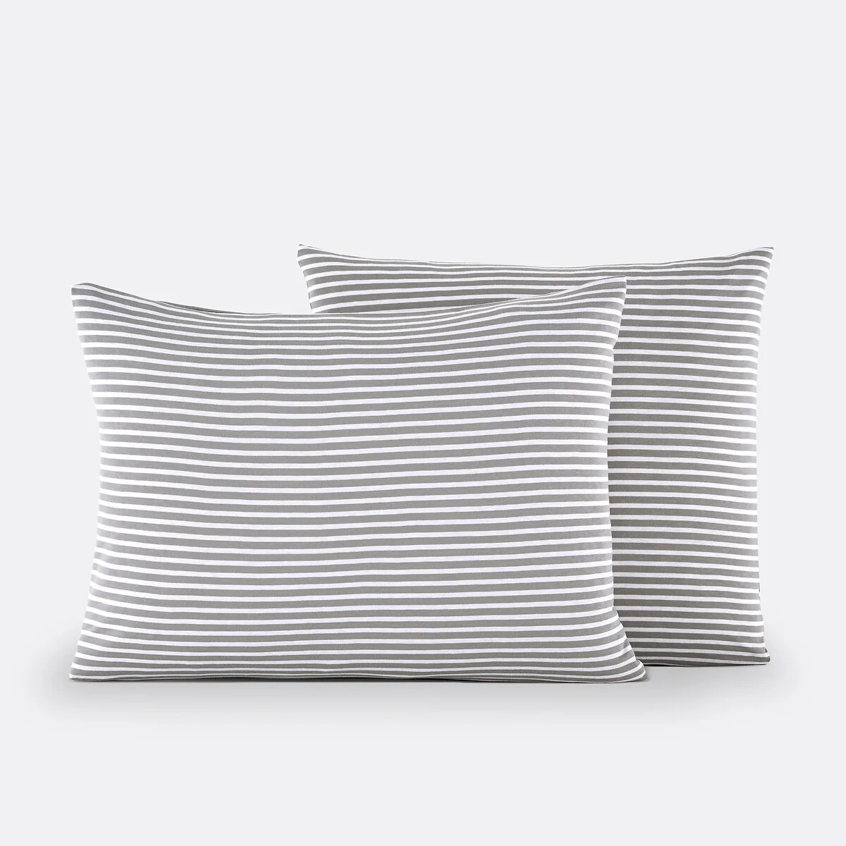 Dolsi Striped Grey Cotton/Modal Jersey Pillowcase – image 2