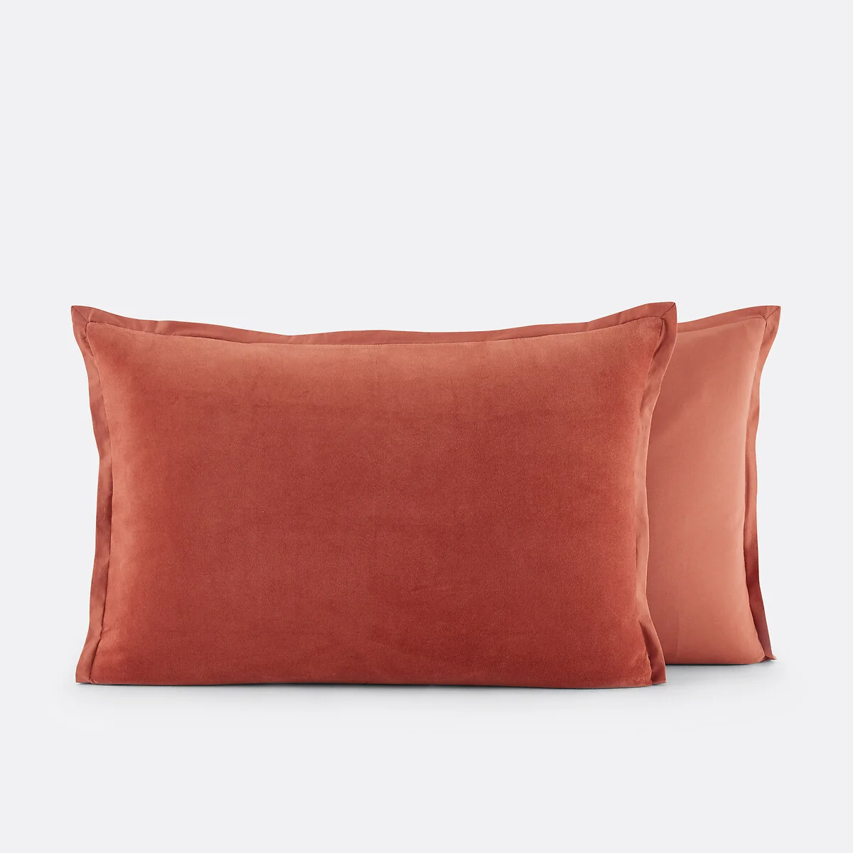 Noria Double-Sided Pillowcase in Washed Cotton/Velvet – image 3