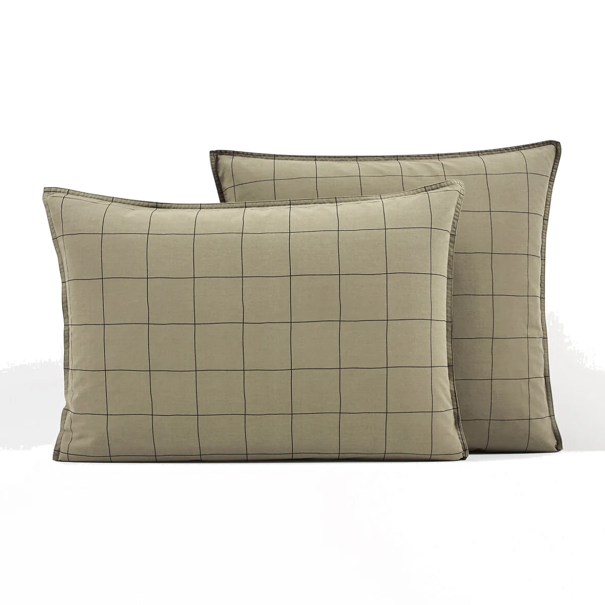 Monille Striped 100% Washed Cotton Pillowcase – image 1