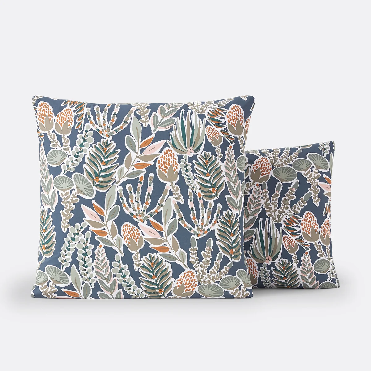 Aqua Botanical 100% Cotton Percale 200 Thread Count Pillowcase – image 2