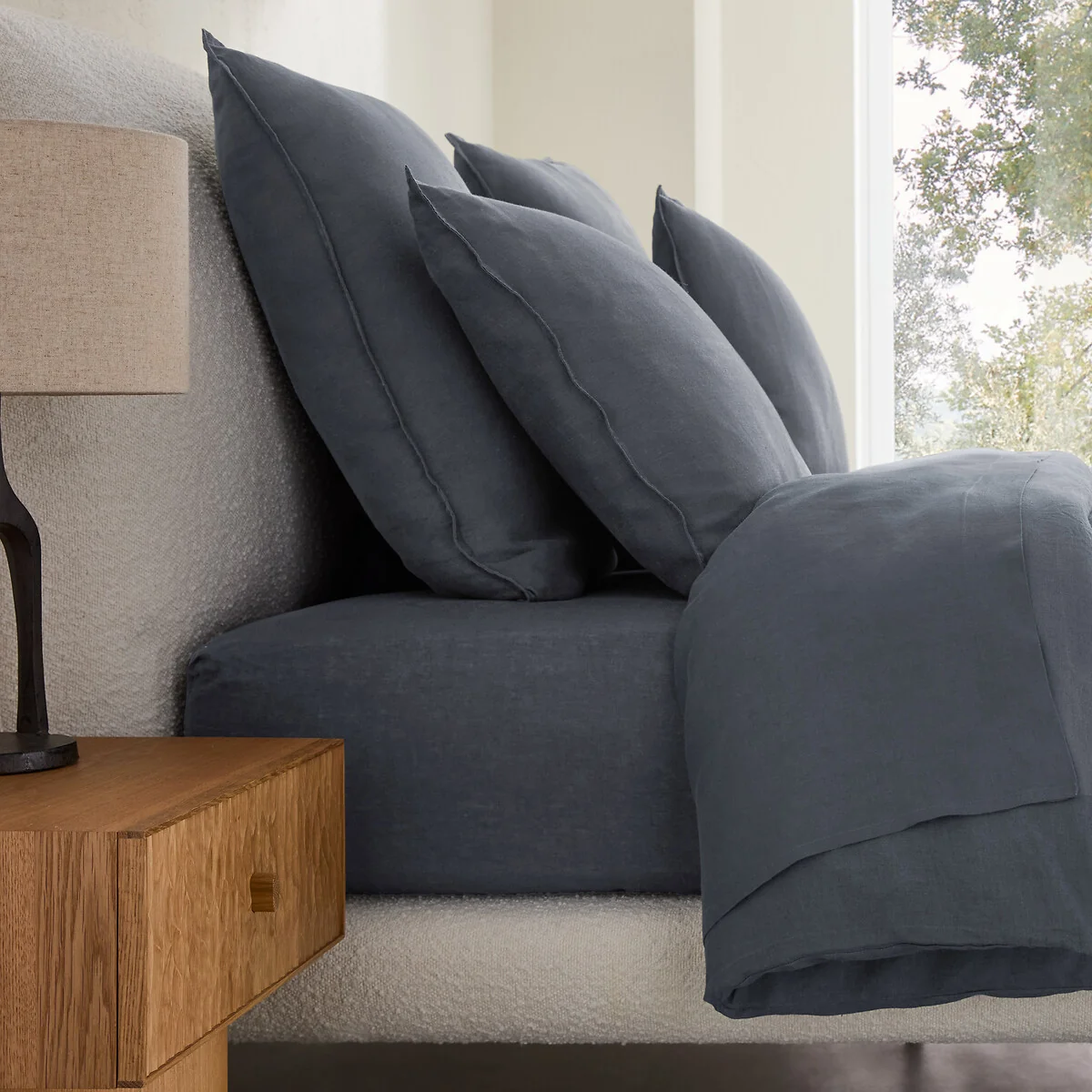Elina 100% Washed Linen Pillowcase – image 2