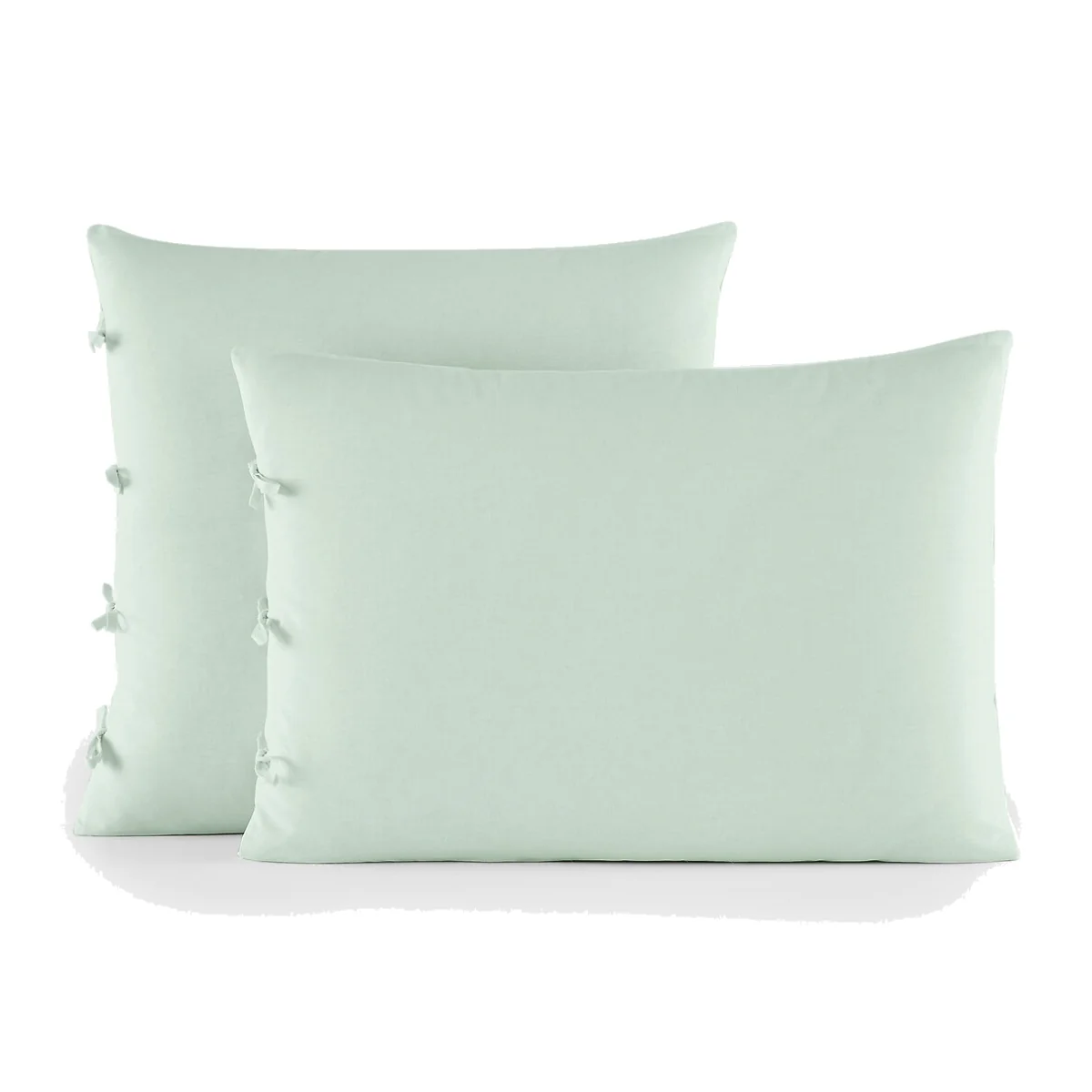 Scenario Plain Cotton Pillowcase with Tie Fastening – image 1