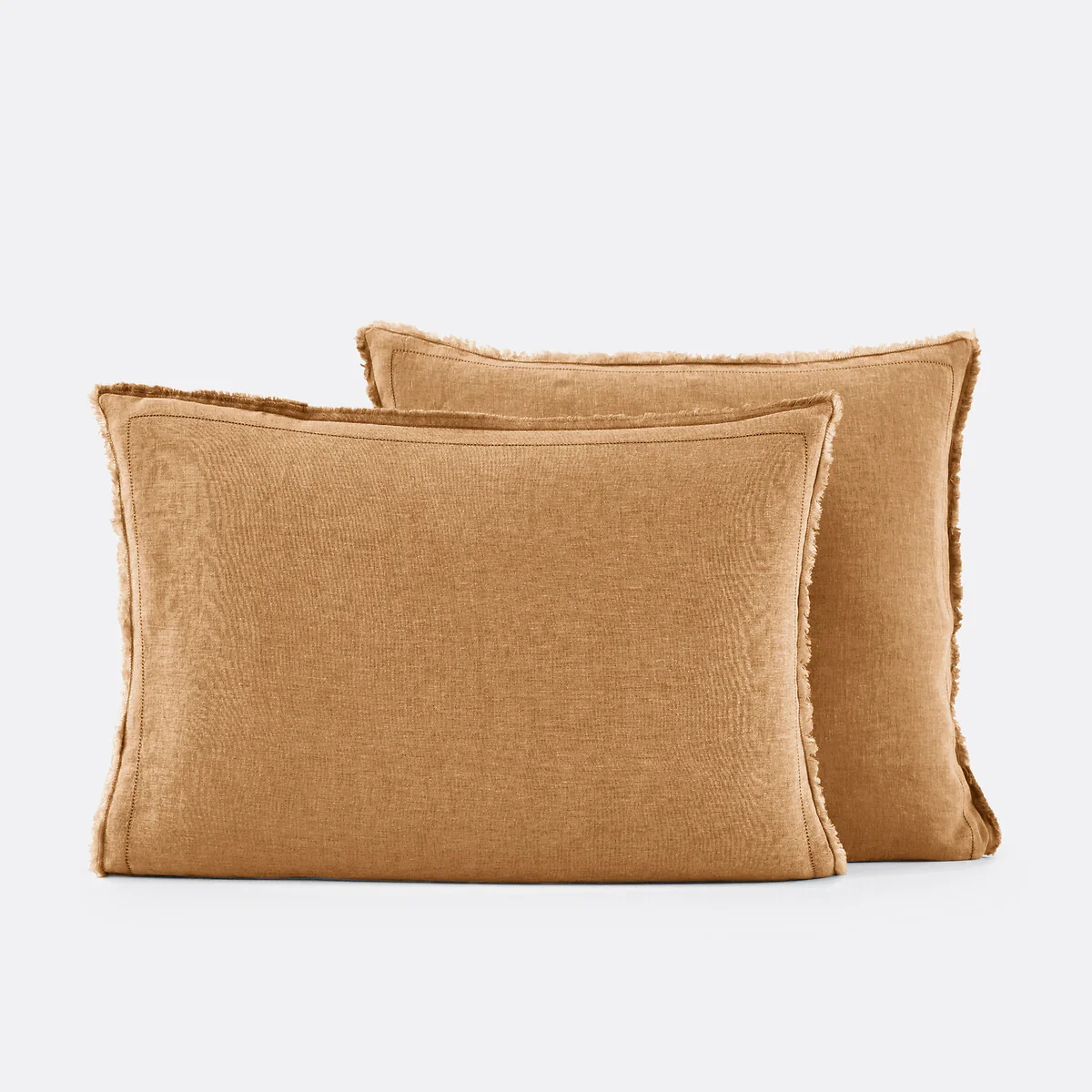 Linot Fringed 100% Washed Linen Pillowcase – image 2