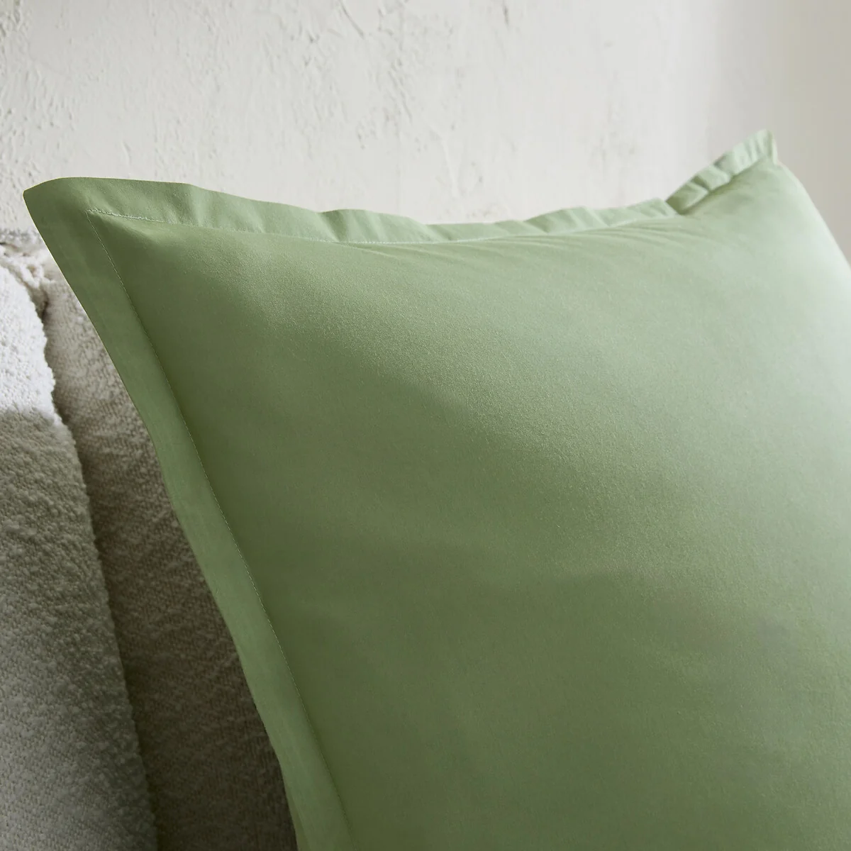 Sabbal Washed Cotton Percale 300 Thread Count Pillowcase – image 4