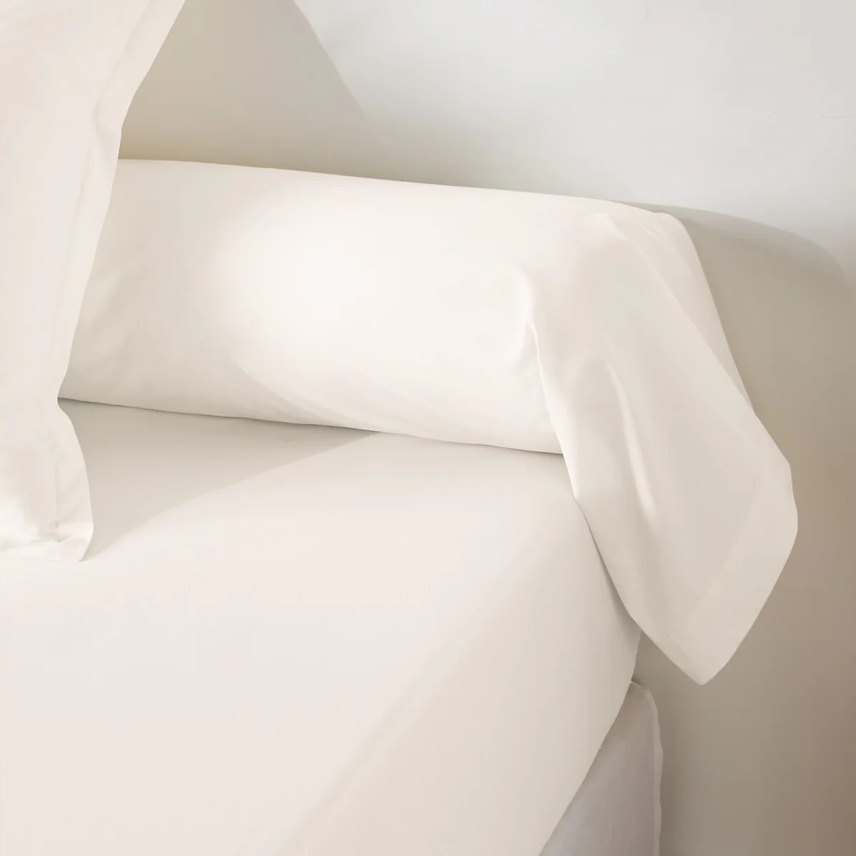 Best Quality Plain 100% Cotton Percale 200 Thread Count Bolster Pillowcase – image 2