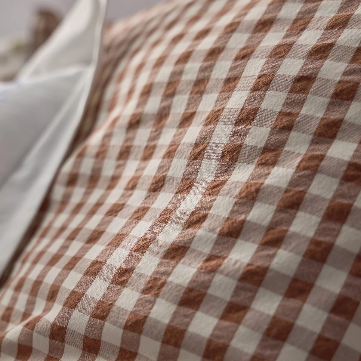 Cottage Caramel Seersucker Cotton Pillowcase – image 7