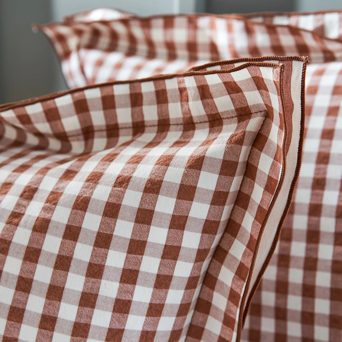 Cottage Caramel Seersucker Cotton Pillowcase – image 9