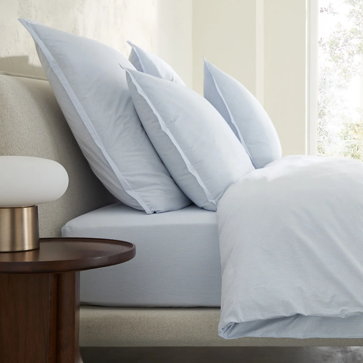 Sabbal Washed Cotton Percale 300 Thread Count Pillowcase – image 1