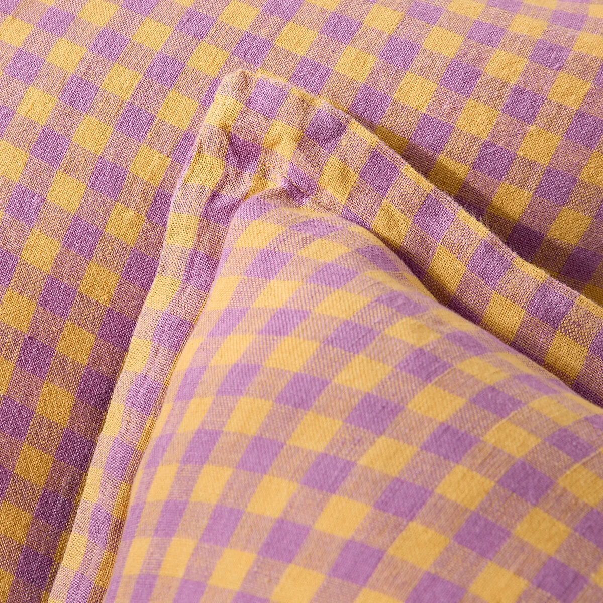 Acélie Lavender/Ochre Washed Linen Pillowcase – image 4