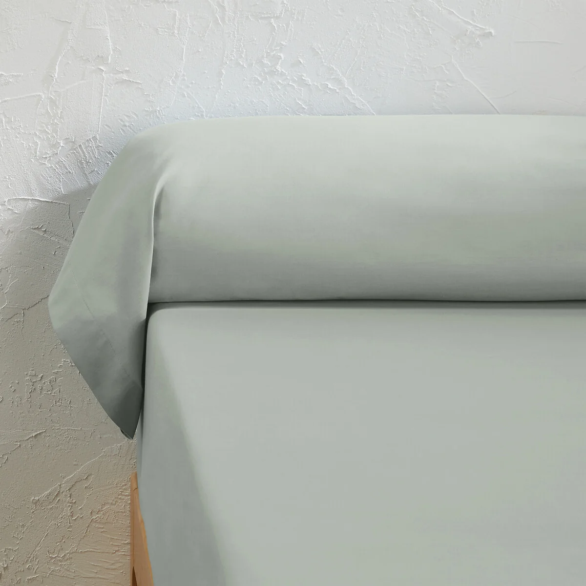 Scenario Plain 100% Organic Cotton Percale 200 Thread Count Bolster Pillowcase – image 1